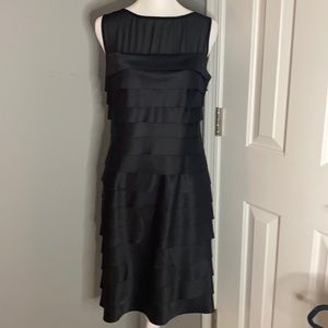 Women’s black formal tiered dress
